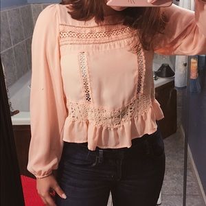 GIANNI BINI soft pink blouse